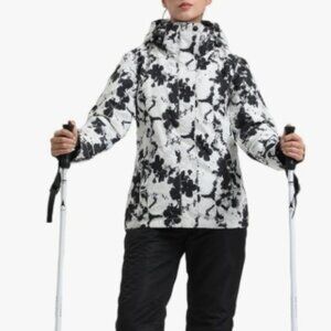 GSOU SNOW Women's Ski/Snowboarding *Jacket*, Abstract Flower Print, Large, NEW